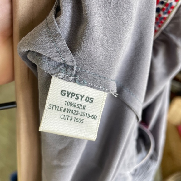 Gypsy 05 Silk Maxi Tube Dress Grey Cream Tie Dye - Picture 4 of 6